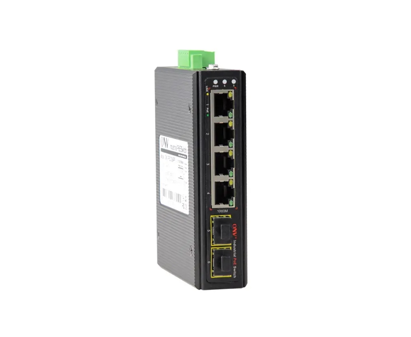 ONV Gigabit 6-port industrial PoE switch
