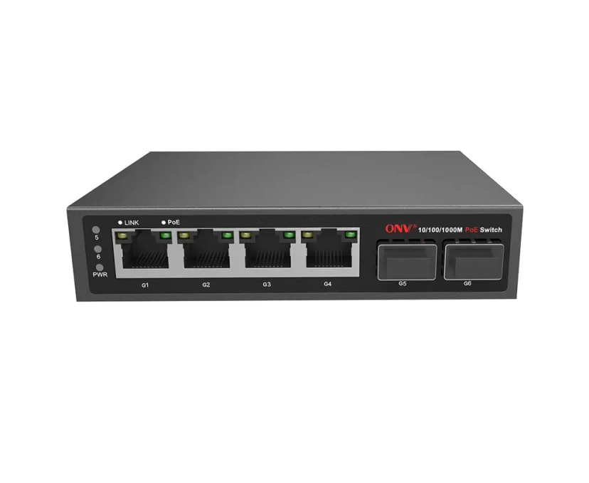 ONV Gigabit 6-port PoE switch