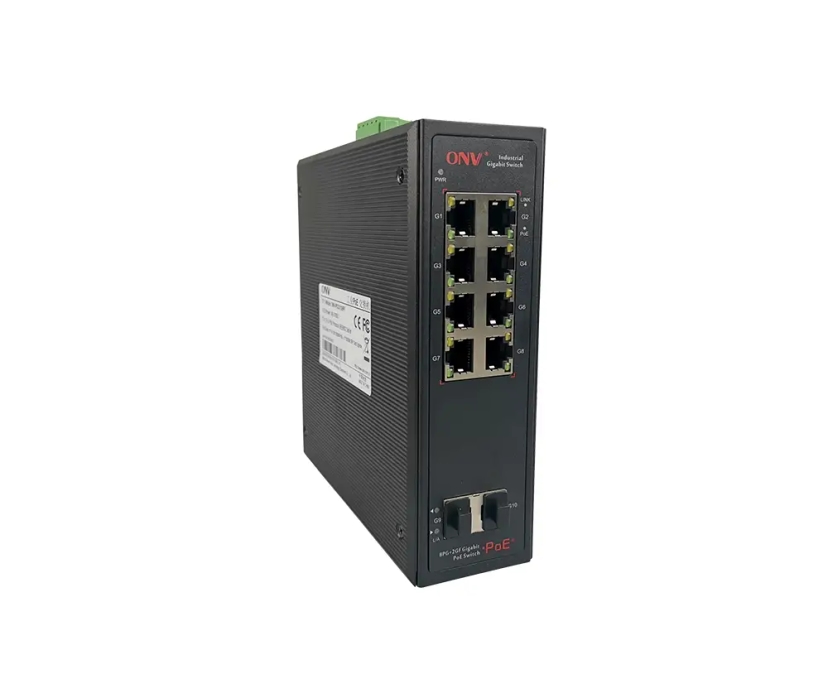 ONV Gigabit 10-port industrial PoE switch