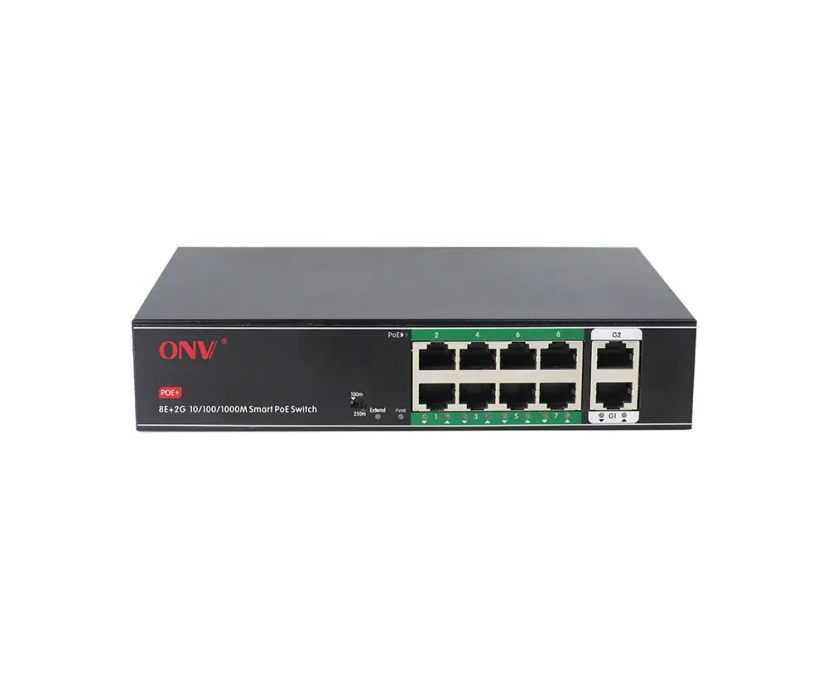 ONV 10M/250 meters transmission gigabit uplink 10-port PoE switch