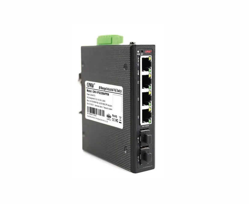 ONV Gigabit 6-port Easy managed industrial PoE switch