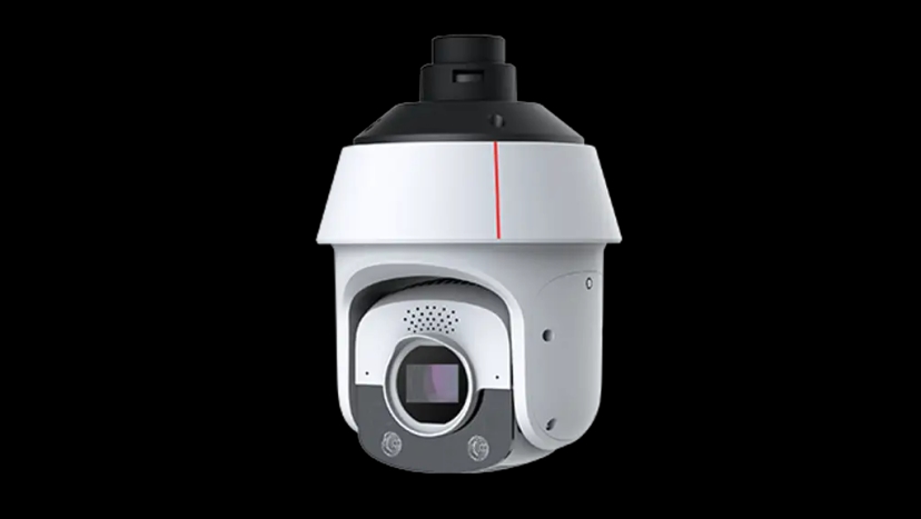 Holowits AI Camera-1T 5MP IR/White-Light AI PTZ Dome Camera with Intercom