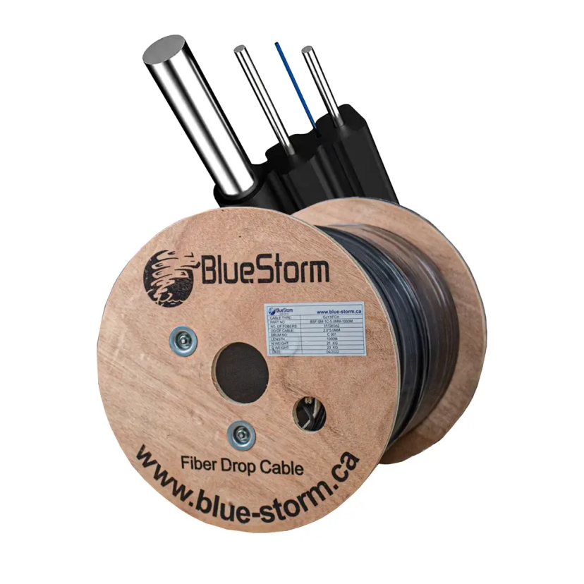 BlueStorm Fiber Drop Cable 1Core-3Steel LSZH Blue Color (G657_A2 )