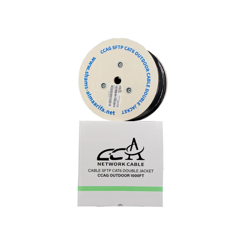 CCA SFTP Cat6 305m Black Outdoor Double Jacket