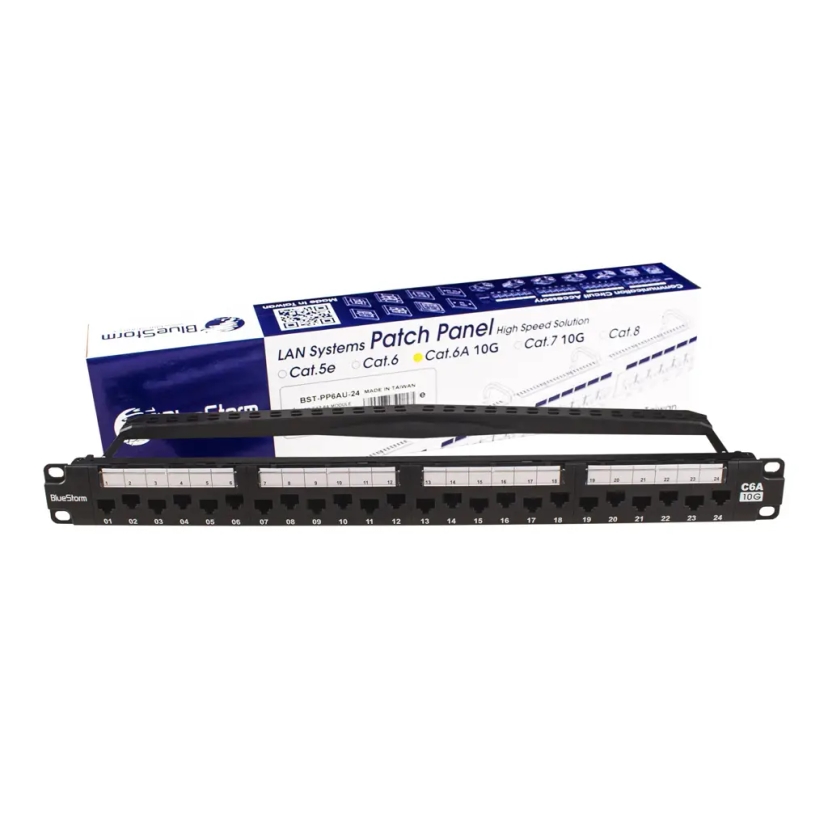 BlueStorm Patch Panel UTP CAT6A 24port