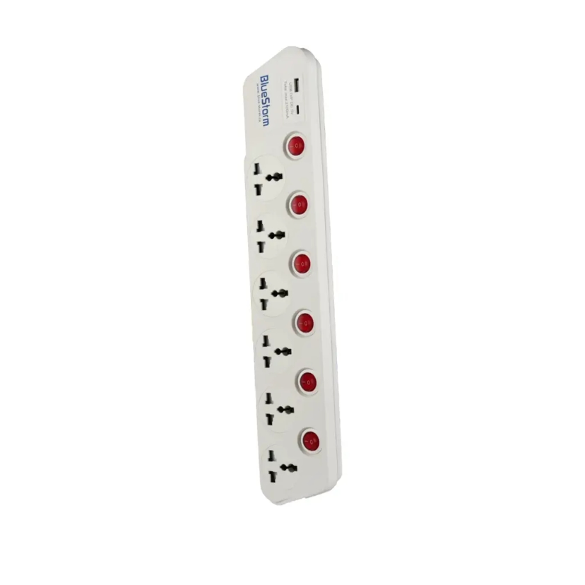 BlueStorm Power Strip 3M With 1 USB and 1 USB-C